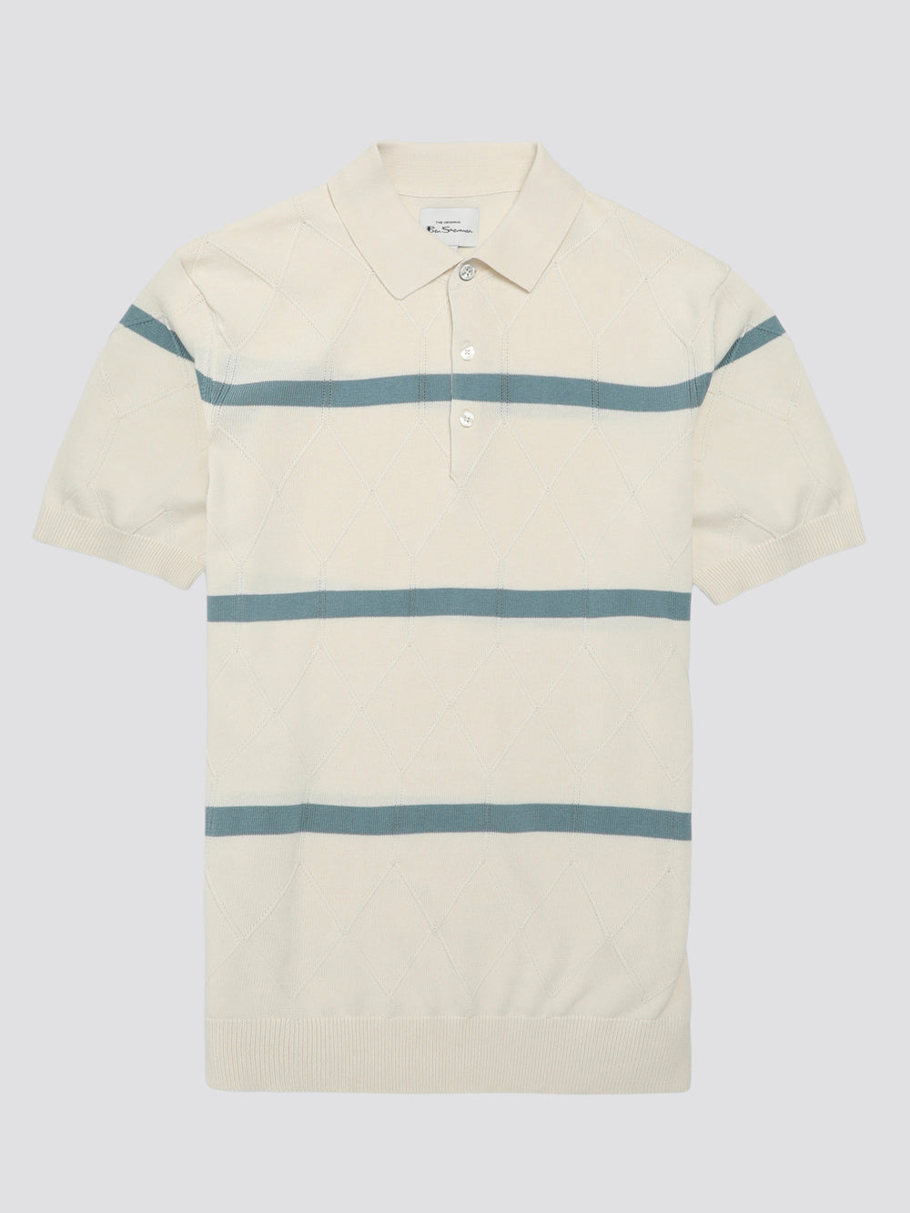 Knitwear Ben Sherman Signature Argyle Stripe Polo Blanche | EYH-88689932